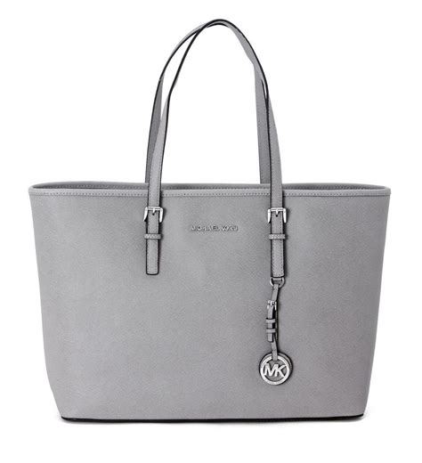 michael kors jet set tasche grau|Michael Kors tote bag.